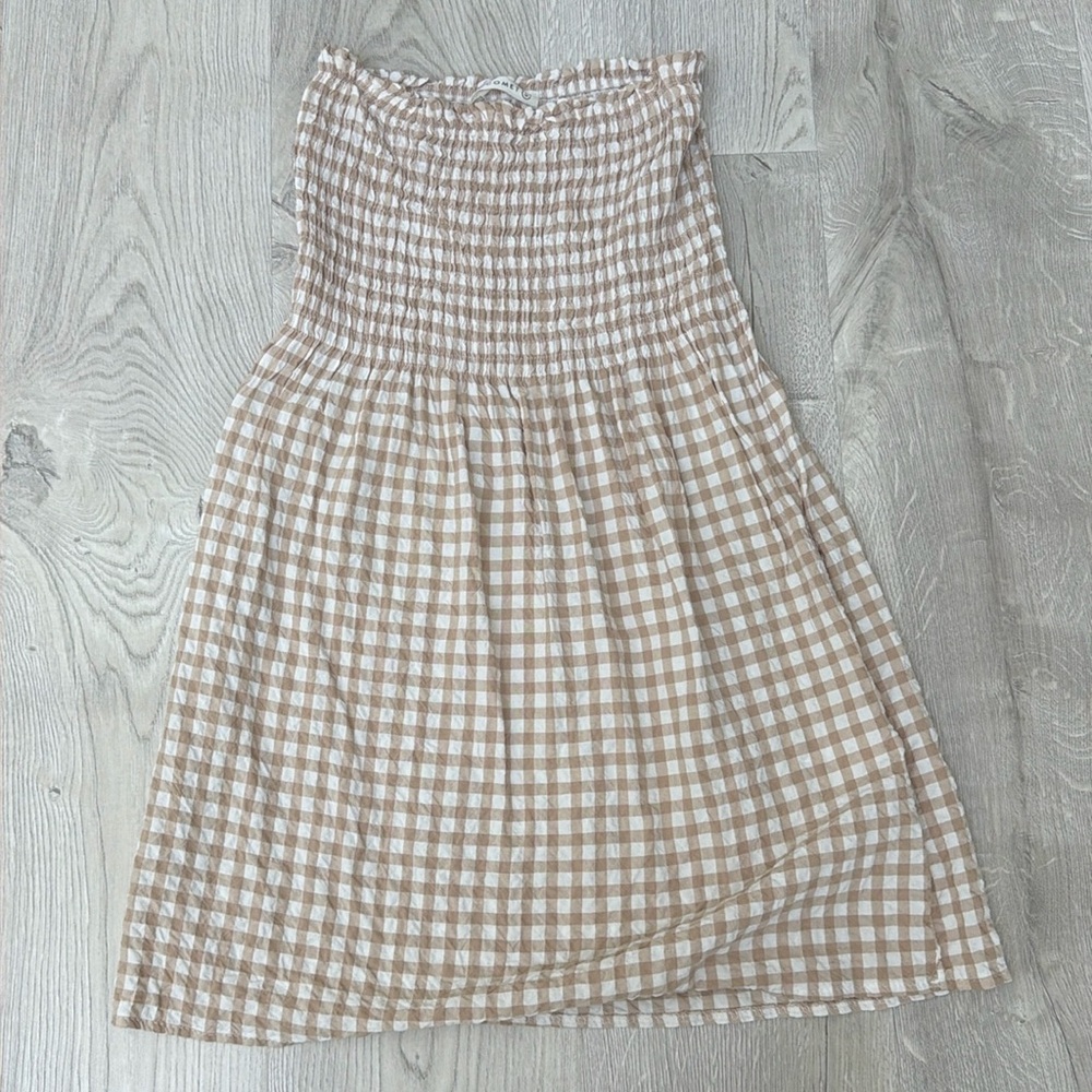 Strapless mini dress